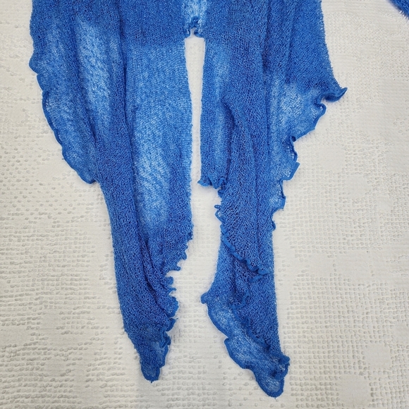 Boho fairycore Blue Sky Asymmetrical Cardigan One Size - Picture 6 of 8